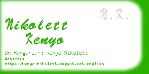 nikolett kenyo business card